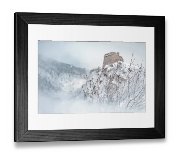 Framed Print : great wall of china in winter Framed Print : great wall of china in winter