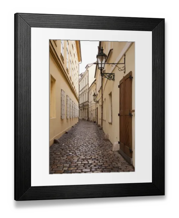 Framed Print : Pedestrian walkway - Prague, Czech Republic Framed Print : Pedestrian walkway - Prague, Czech Republic