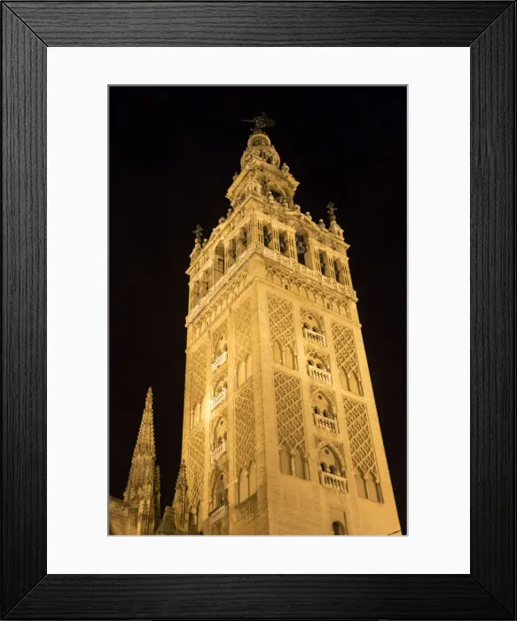Framed Print : The Giralda of the cathedral of Seville at night Framed Print : The Giralda of the cathedral of Seville at night