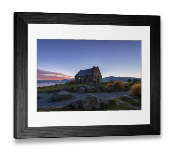 Framed Print : Sunrise at Church Of Good Shepherd, Tekapo Framed Print : Sunrise at Church Of Good Shepherd, Tekapo