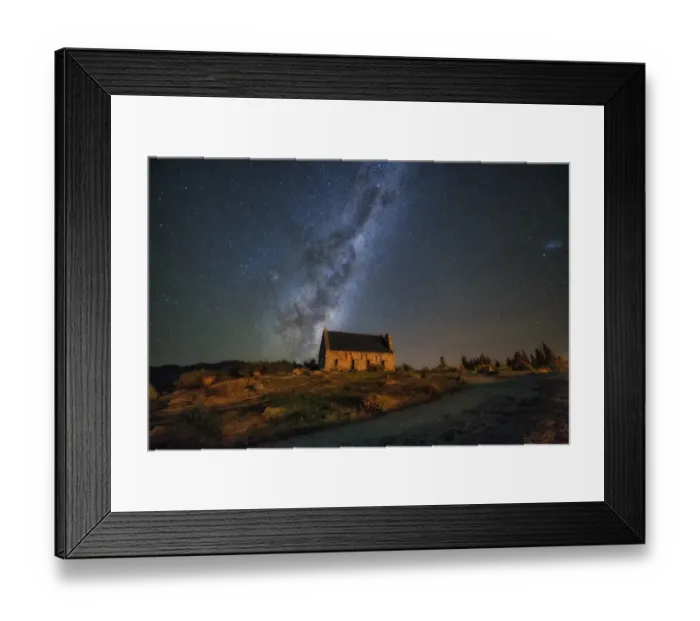 Framed Print : Milky Way rising above the Church Of Good Shepherd, Tekapo Framed Print : Milky Way rising above the Church Of Good Shepherd, Tekapo