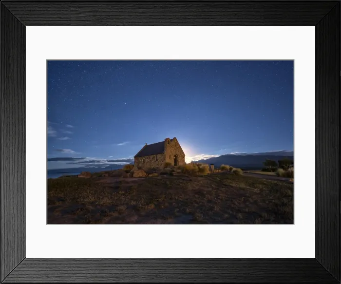 Framed Print : Sunrise at Church Of Good Shepherd, Tekapo Framed Print : Sunrise at Church Of Good Shepherd, Tekapo