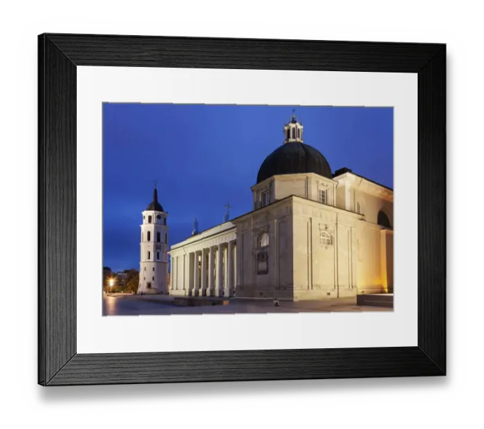 Framed Print : Vilnius Cathedral Basilica at evening Framed Print : Vilnius Cathedral Basilica at evening