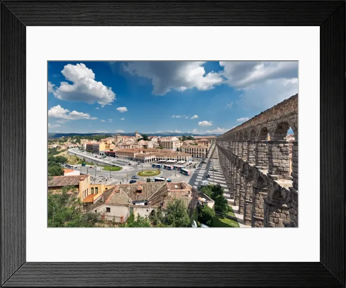 Framed Print : View over Segovia, Spain, and part of the Roman aqueduct Framed Print : View over Segovia, Spain, and part of the Roman aqueduct