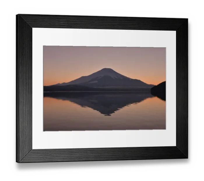 Framed Print : Mt Fuji in Winter after Sunset