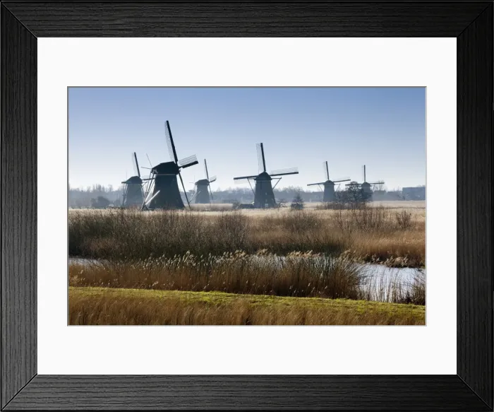 Framed Print : Historic windmills