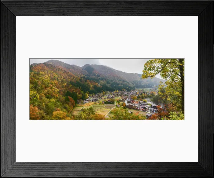 Framed Print : Panoramic view of Shirakawago Framed Print : Panoramic view of Shirakawago