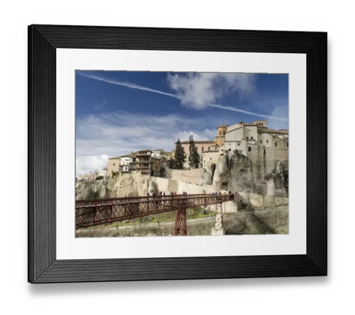 Framed Print : Cuenca is a UNESCO World Heritage site, in the Region of Castile-La Mancha, between the Jcar and Hucar river canyons Framed Print : Cuenca is a UNESCO World Heritage site, in the Region of Castile-La Mancha, between the Jcar and Hucar river canyons
