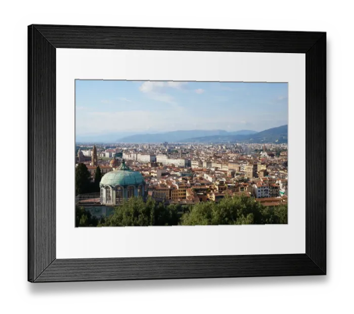 Framed Print : Kaffehaus and Old city of Florence, Italy Framed Print : Kaffehaus and Old city of Florence, Italy