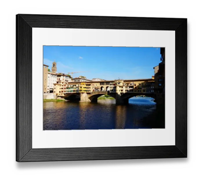 Framed Print : Colourful Ponte Vecchio Bridge, Florence, Italy