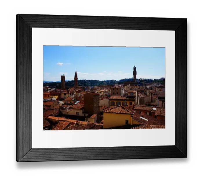 Framed Print : Rooftops of Old Florence, Towers, Italy Framed Print : Rooftops of Old Florence, Towers, Italy