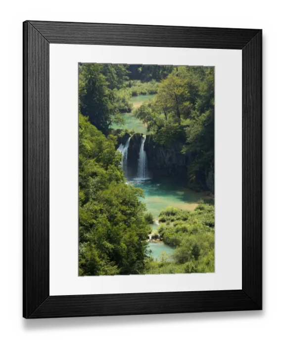 Framed Print : Waterfall between two lakes Framed Print : Waterfall between two lakes