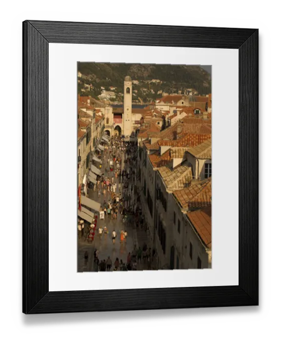 Framed Print : Walking at the old city of Dubrovnik Framed Print : Walking at the old city of Dubrovnik