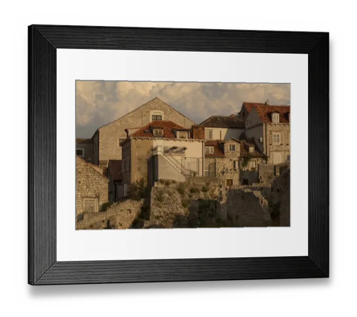 Framed Print : Stone houses at the old city of Dubrovnik Framed Print : Stone houses at the old city of Dubrovnik