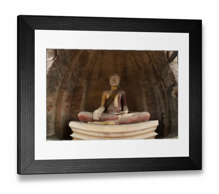 Framed Print : Ancient Buddha Statue at Ayutthaya Temple, Thailand Framed Print : Ancient Buddha Statue at Ayutthaya Temple, Thailand