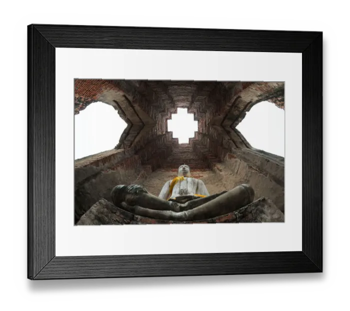Framed Print : Ancient Buddha Statue at Ayutthaya Temple, Thailand Framed Print : Ancient Buddha Statue at Ayutthaya Temple, Thailand