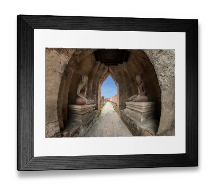Framed Print : Ancient Buddha Statue at Ayutthaya Temple, Thailand Framed Print : Ancient Buddha Statue at Ayutthaya Temple, Thailand