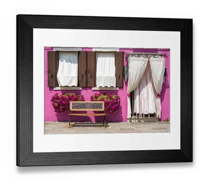 Framed Print : Pink Burano Framed Print : Pink Burano