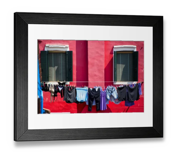 Framed Print : Hot dryer in Burano