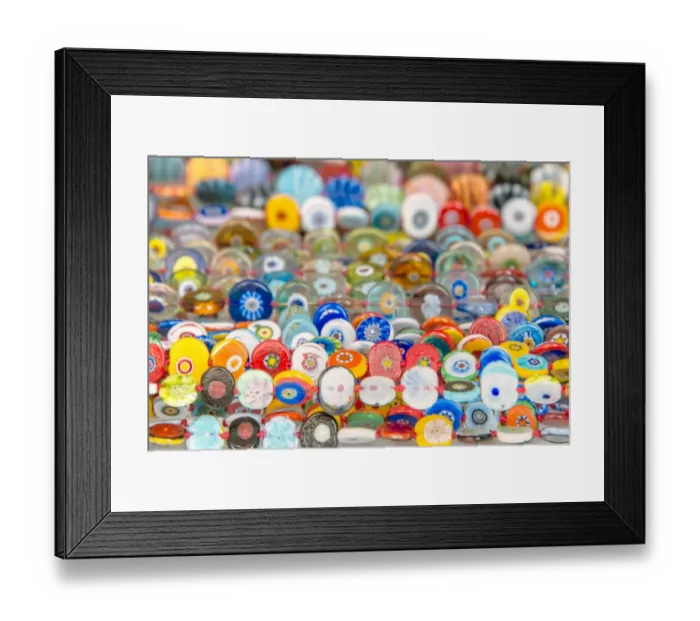 Framed Print : Colorful Murano Glass