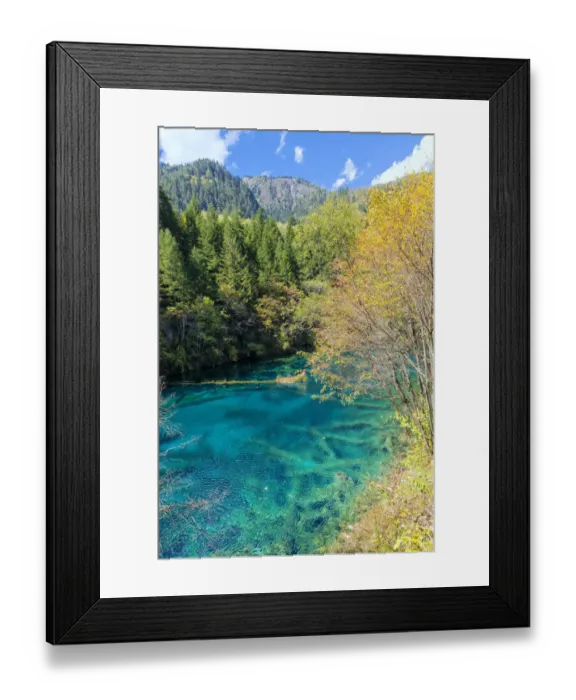 Framed Print : Jiuzhaigou NP - Colorful Lake