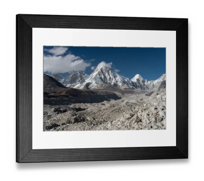 Framed Print : Khumbu glacier and Lobuche mountain peak, Everest region Framed Print : Khumbu glacier and Lobuche mountain peak, Everest region