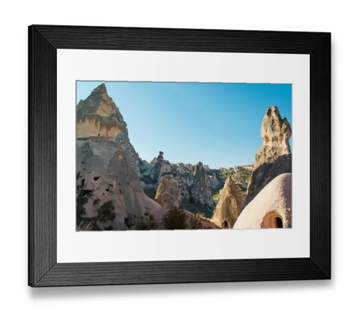 Framed Print : Volcanic rock carved homes near Goreme Framed Print : Volcanic rock carved homes near Goreme