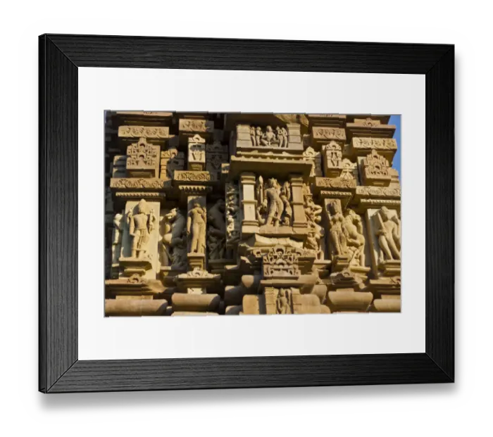 Framed Print : Artistic sculptures of Khajuraho Temples, Chhatarpur District, Madhya Pradesh, India Framed Print : Artistic sculptures of Khajuraho Temples, Chhatarpur District, Madhya Pradesh, India