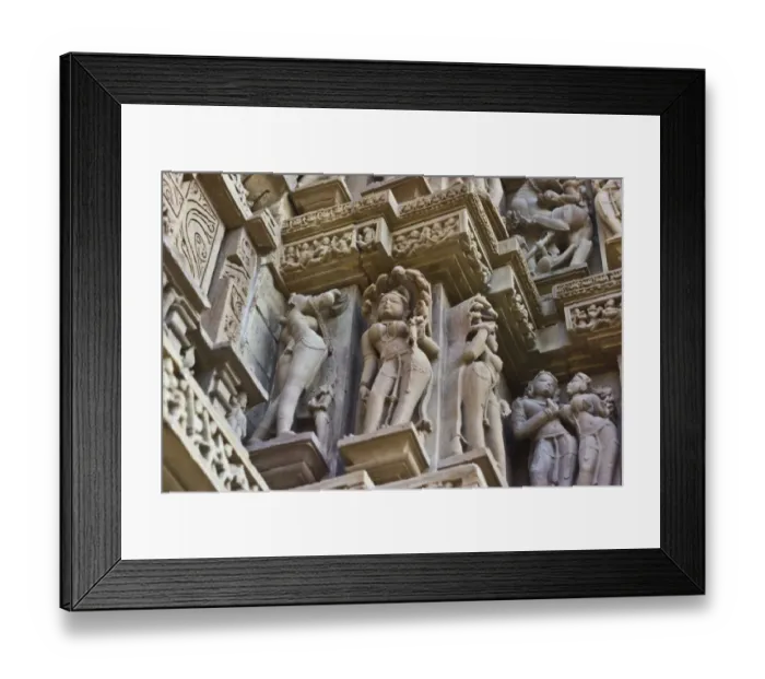 Framed Print : Artistic sculptures of Khajuraho Temples, Chhatarpur District, Madhya Pradesh, India Framed Print : Artistic sculptures of Khajuraho Temples, Chhatarpur District, Madhya Pradesh, India