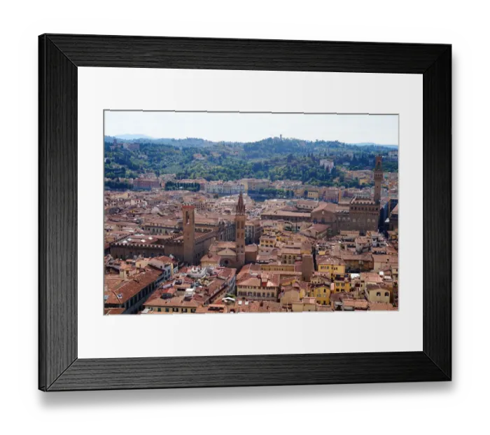 Framed Print : Overview over the Old City of Florence, Italy Framed Print : Overview over the Old City of Florence, Italy