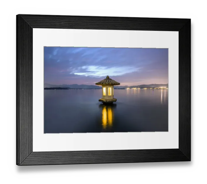 Framed Print : A stone lantern on the West Lake, Hangzhou Framed Print : A stone lantern on the West Lake, Hangzhou