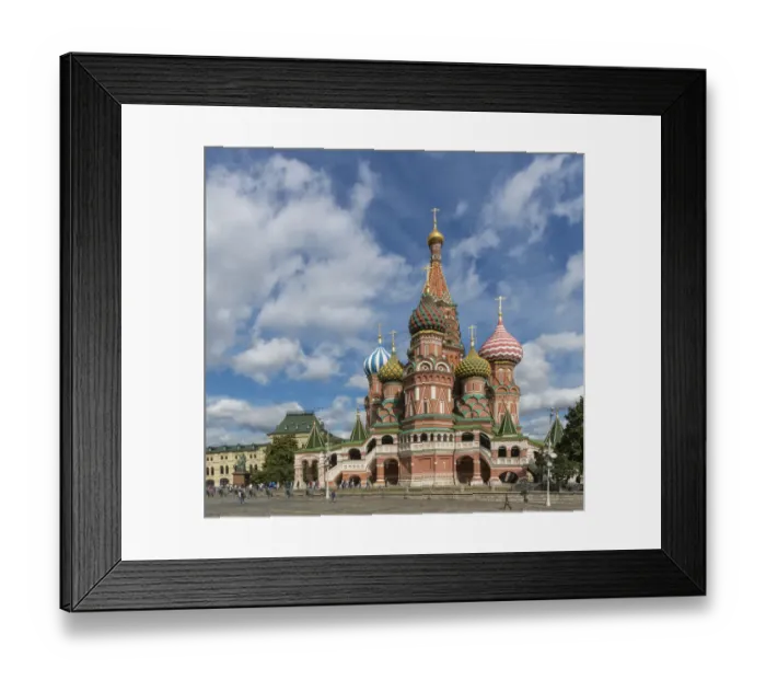 Framed Print : Cathedral of Saint Basil the Blessed in Red Square in Moscow, Russia