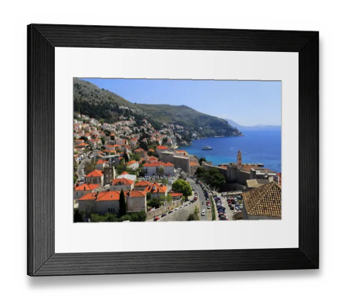 Framed Print : Summer, Ploce village coast, Dubrovnik Framed Print : Summer, Ploce village coast, Dubrovnik