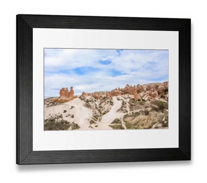 Framed Print : Camel, tufa rock formations some shaped like people and animals, Turkey, Cappadocia Framed Print : Camel, tufa rock formations some shaped like people and animals, Turkey, Cappadocia