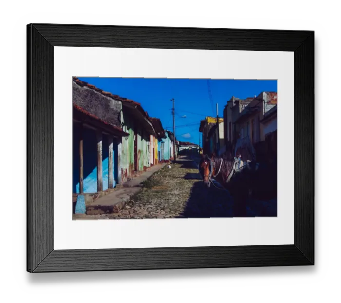 Framed Print : Horse on a street of Trinidad, Cuba Framed Print : Horse on a street of Trinidad, Cuba