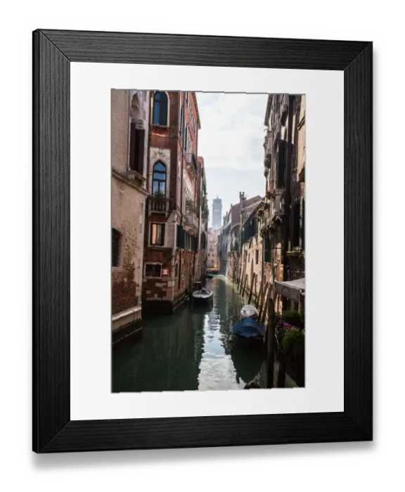 Framed Print : Narrow canal in Venice Framed Print : Narrow canal in Venice