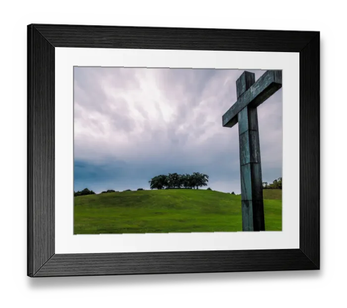 Framed Print : Cross in SkogskyrkogAarden Cemetery, Stockholm Framed Print : Cross in SkogskyrkogAarden Cemetery, Stockholm