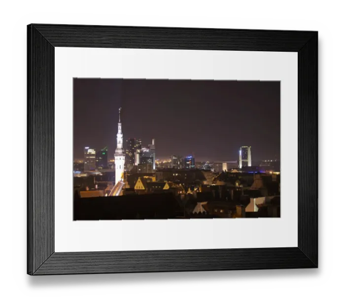 Framed Print : Estonia, Tallinn City Skyline, City Hall Tower Framed Print : Estonia, Tallinn City Skyline, City Hall Tower