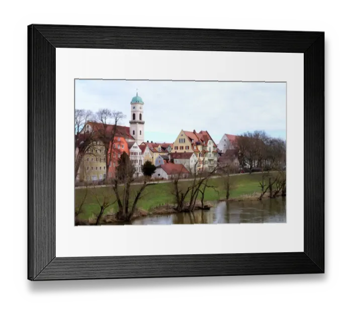 Framed Print : Historic old town of Regensburg, Germany Framed Print : Historic old town of Regensburg, Germany