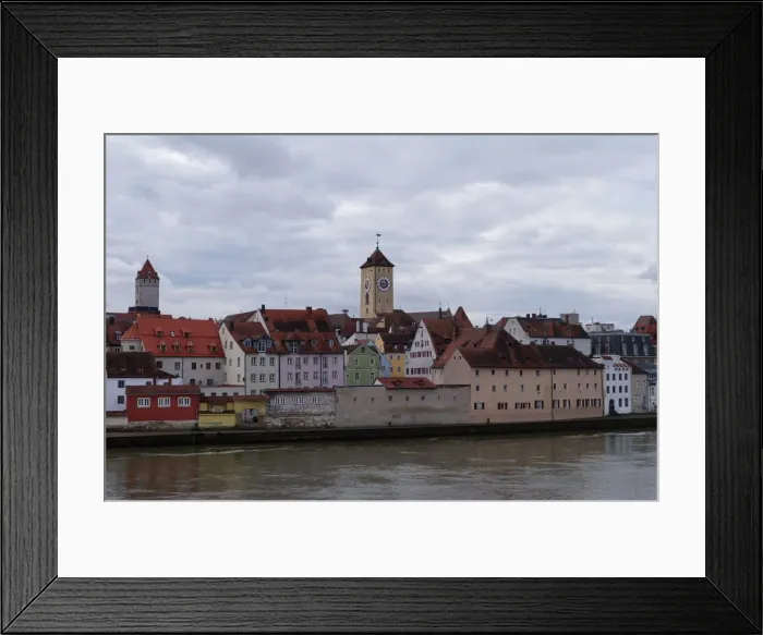 Framed Print : Historic old town of Regensburg, Germany