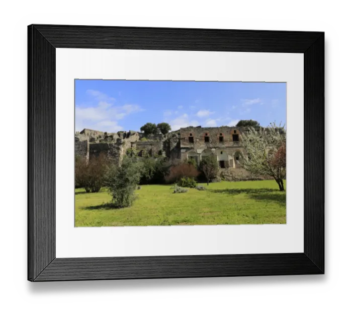 Framed Print : City walls of Pompeii