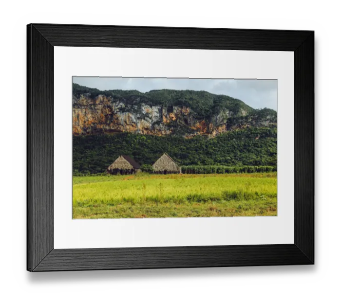 Framed Print : View on ViAnales valley, in Cuba