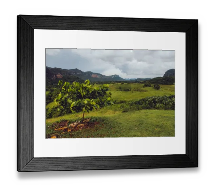 Framed Print : View on ViAnales valley, in Cuba