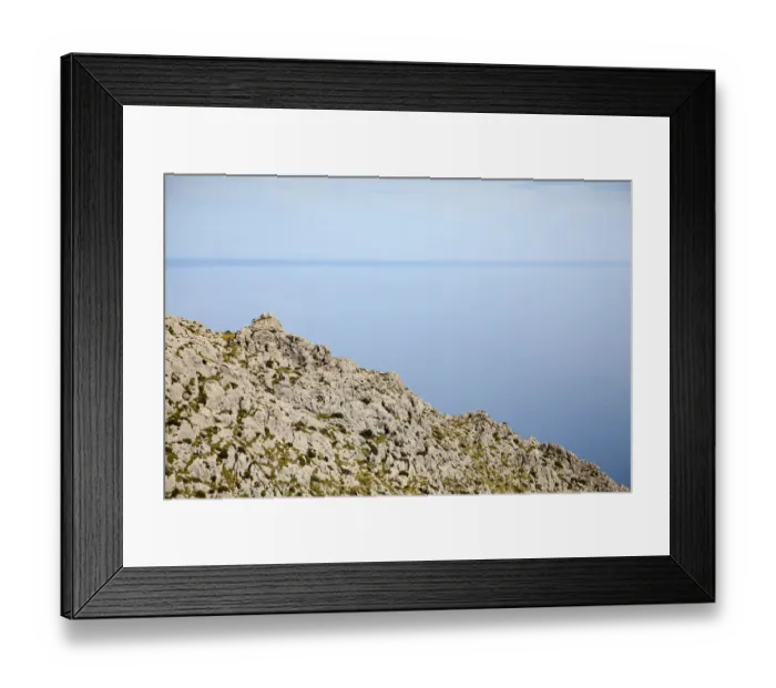 Framed Print : Sierra de Tramuntana with Mediterranean Sea on background Framed Print : Sierra de Tramuntana with Mediterranean Sea on background
