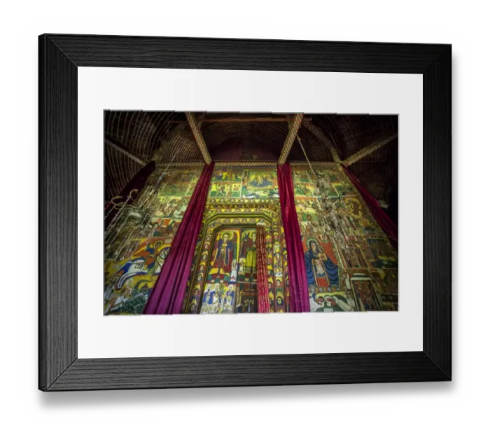 Framed Print : Paintings in orthodox church of Ura Kidane Mehret Framed Print : Paintings in orthodox church of Ura Kidane Mehret