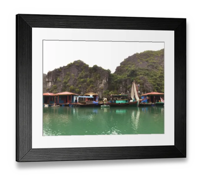 Framed Print : Ha Long Bay views of limestone karsts and isles Framed Print : Ha Long Bay views of limestone karsts and isles