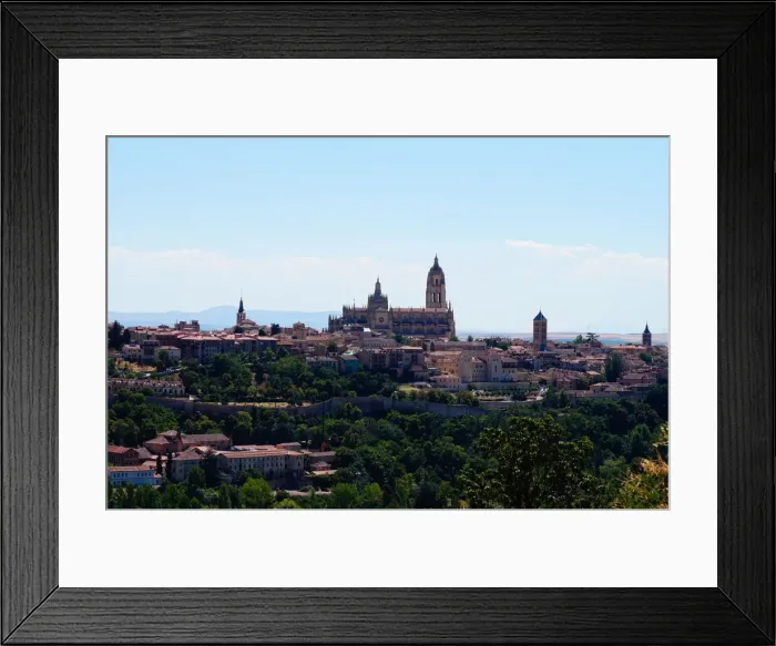 Framed Print : Old city Skyline, Cathedral and City Wall, Segovia, Spain Framed Print : Old city Skyline, Cathedral and City Wall, Segovia, Spain