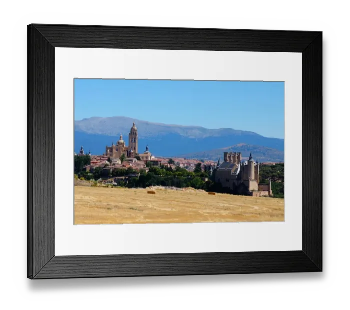 Framed Print : Cathedral and Alcazar of Segovia, Spain