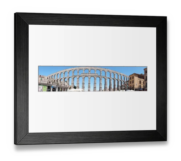 Framed Print : Aqueduct in the Sunshine, Panorama, Segovia, Spain Framed Print : Aqueduct in the Sunshine, Panorama, Segovia, Spain