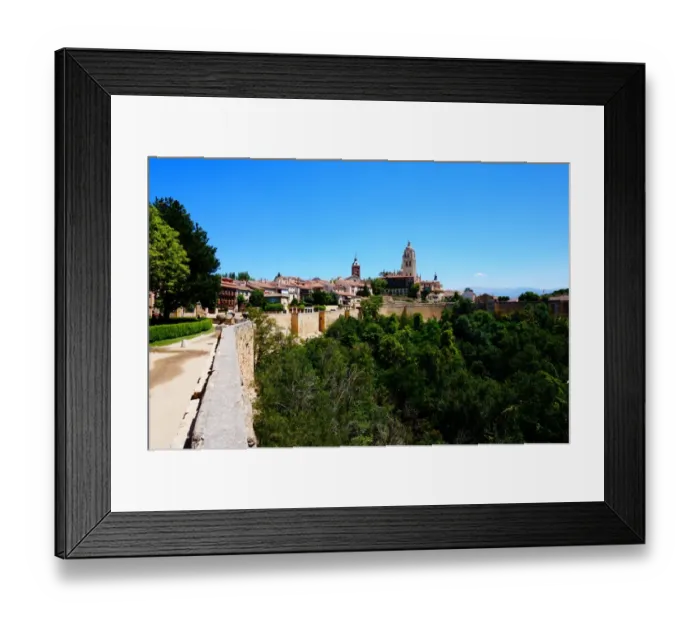 Framed Print : City Wall and Cathedral of Segovia, Spain Framed Print : City Wall and Cathedral of Segovia, Spain